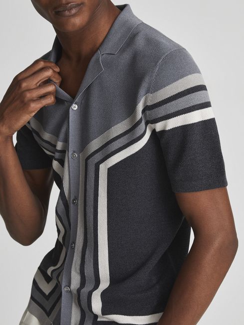 Vinci Cuban Collar Panel Detail Shirt