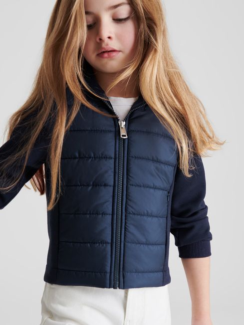Charley Jr Junior Jersey Hooded Hybrid Jacket