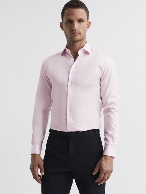 Remote Cotton Satin Slim Fit Shirt