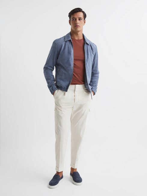 Cargo Pleat Front Tapered Cargo Trousers