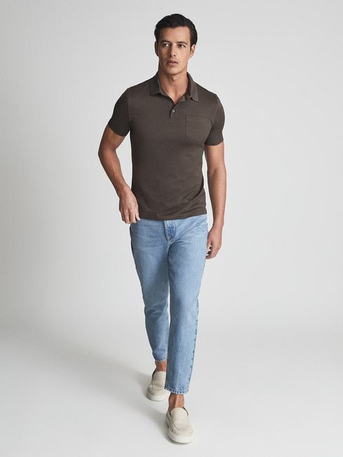 Hendrix Mercerised Knitted Collar Polo