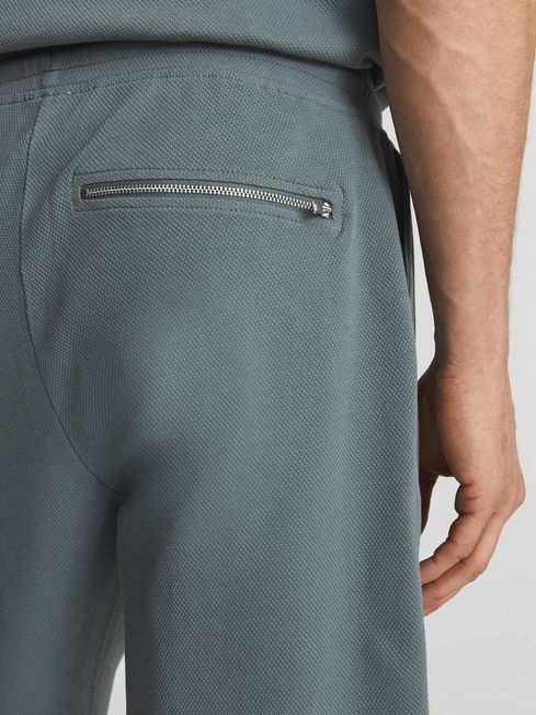 Norton Textured Drawstring Jersey Shorts