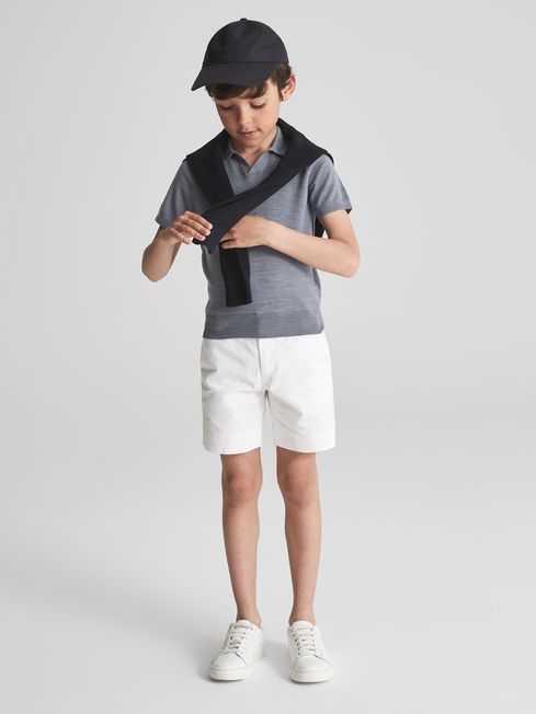 Duchie Merino Wool Open Collar Polo Shirt