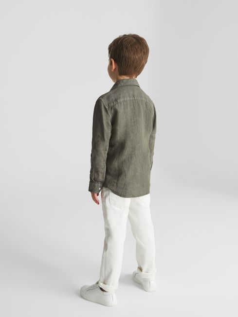 Ruban Long Sleeve Linen Shirt