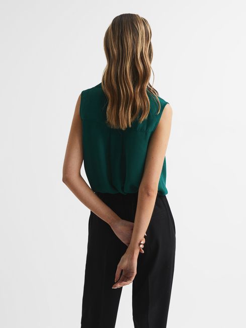 Ameliee Cowl Front Sleeveless Blouse