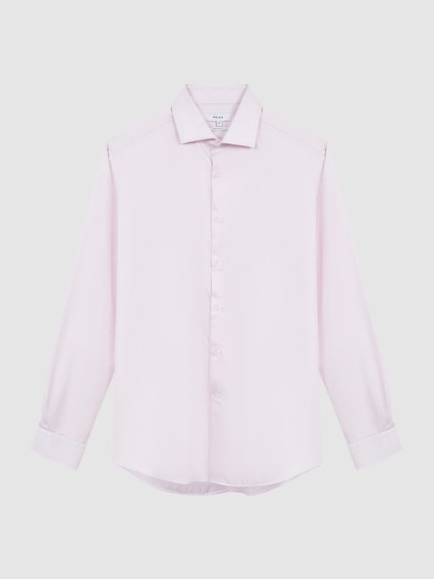 Remote Cotton Satin Slim Fit Shirt