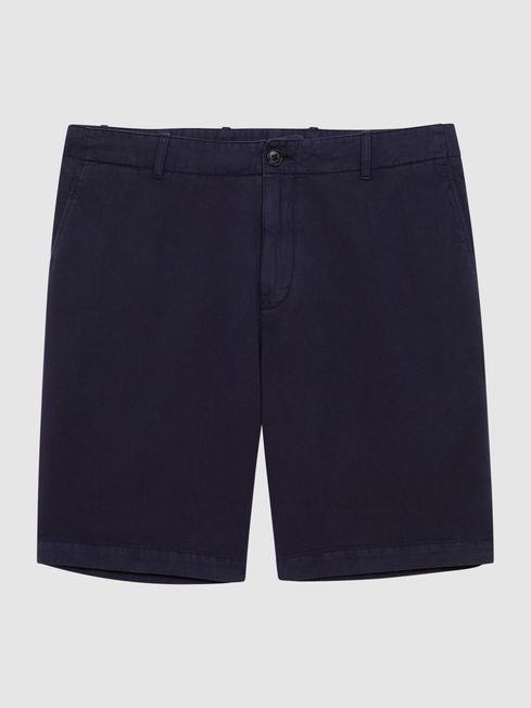 Ezra Cotton-Linen Blend Shorts