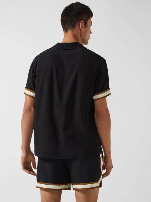 Valbonne - Che Contrast Cuff Cuban Collar Shirt