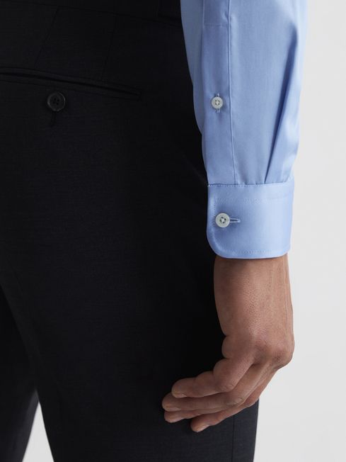 Remote Cotton Satin Slim Fit Shirt