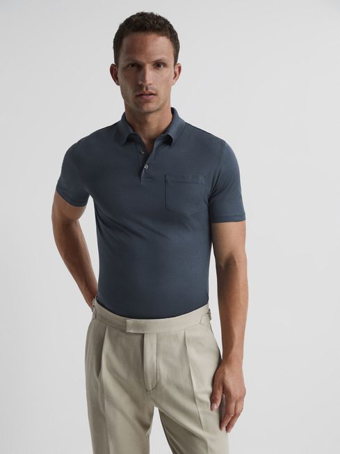 Hendrix Mercerised Knitted Collar Polo