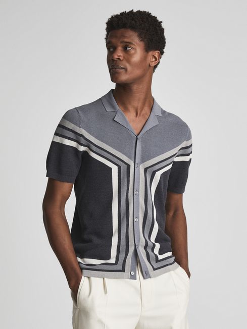 Vinci Cuban Collar Panel Detail Shirt