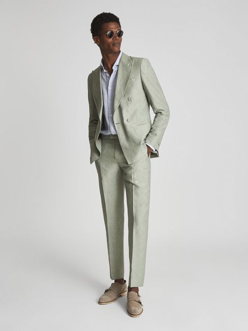 Hue Linen Blend Mixer Trousers