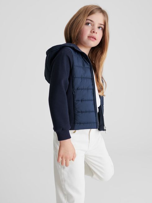 Charley Jr Junior Jersey Hooded Hybrid Jacket