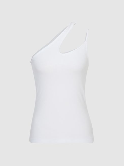 Amber One Shoulder Cut-Out Jersey Top