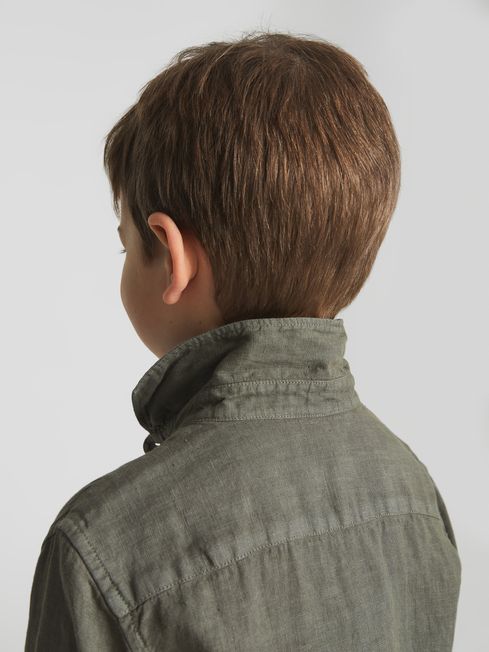 Ruban Long Sleeve Linen Shirt