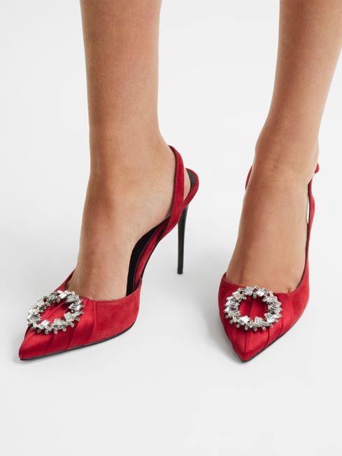 Celeste Sling Back Embellished Heels