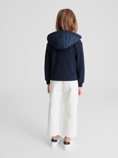 Charley Jr Junior Jersey Hooded Hybrid Jacket