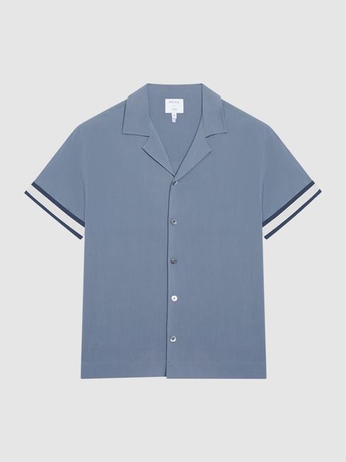 Valbonne - Che Contrast Cuff Cuban Collar Shirt