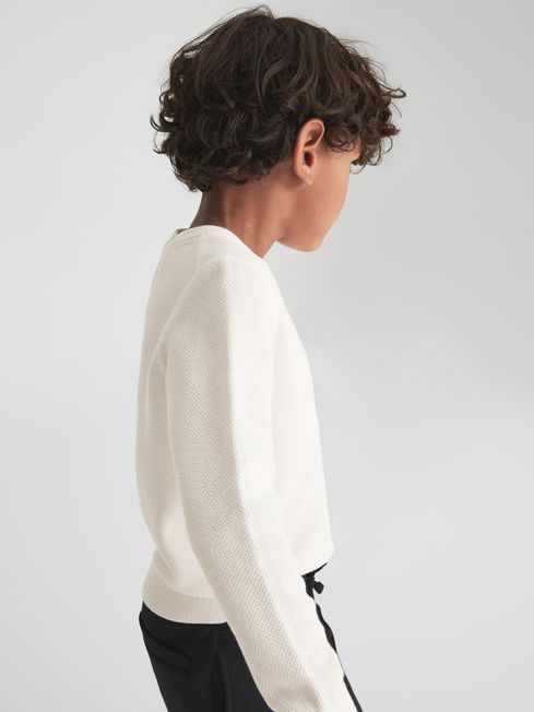 Brookes Stitch Interest Crew Neck Jumper