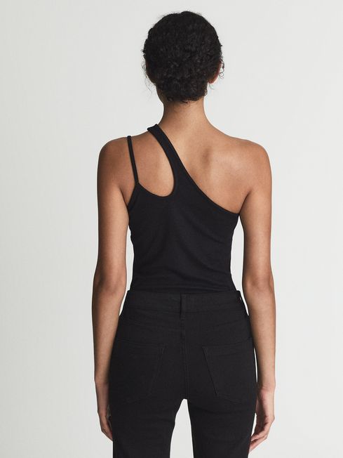 Amber One Shoulder Cut-Out Jersey Top