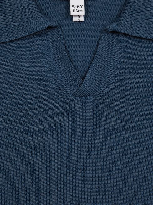Duchie Merino Wool Open Collar Polo Shirt