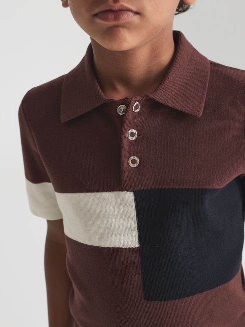 Primo Press Stud Colourblock Polo T-Shirt
