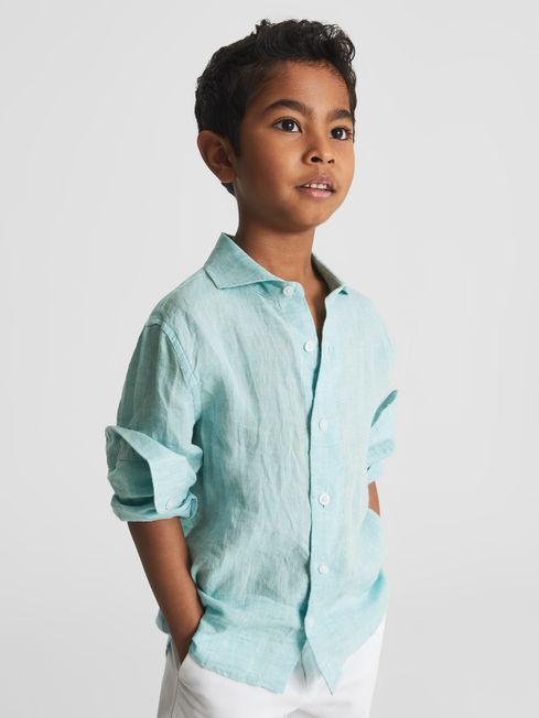 Ruban Junior Long Sleeve Linen Shirt