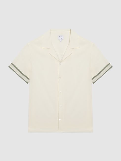 Valbonne - Che Contrast Cuff Cuban Collar Shirt