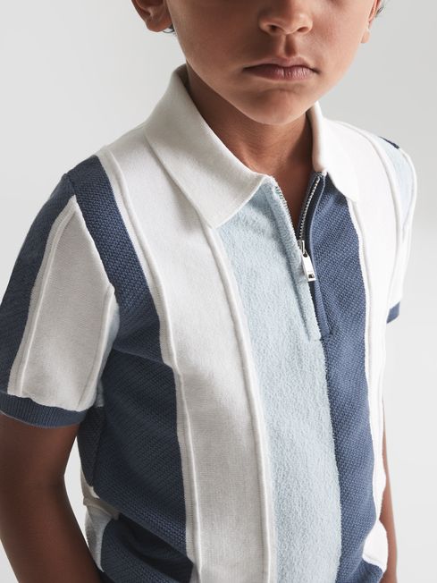 Herald Half Zip Colourblock Polo T-Shirt