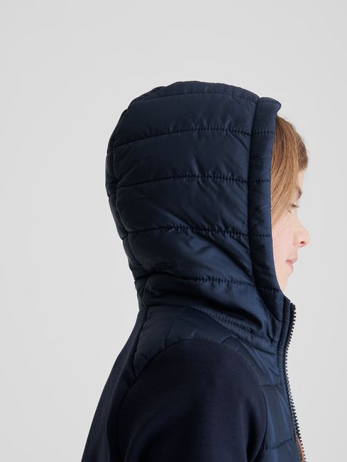 Charley Jr Junior Jersey Hooded Hybrid Jacket