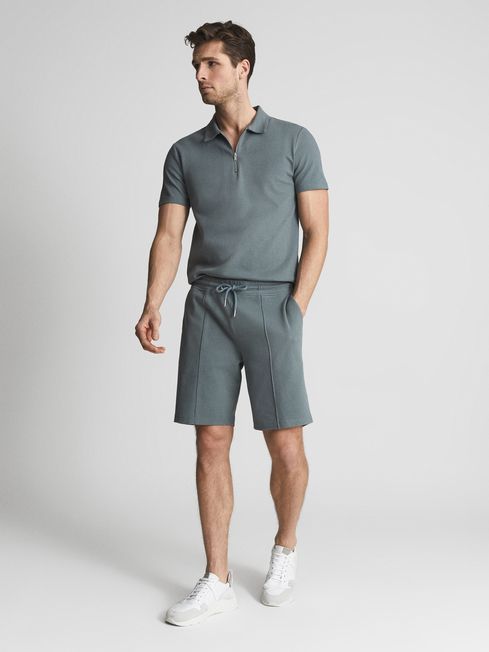 Norton Textured Drawstring Jersey Shorts