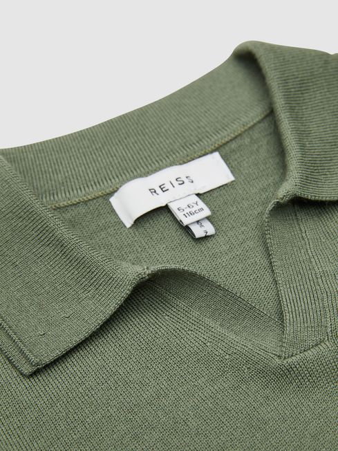 Duchie Merino Wool Open Collar Polo Shirt