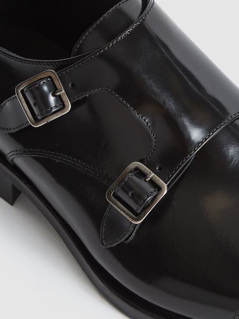 Rivington High Shine Leather Monk Strap Shoes