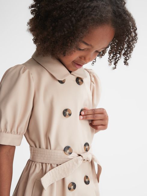 Naomi Puff Sleeve Belted Dress