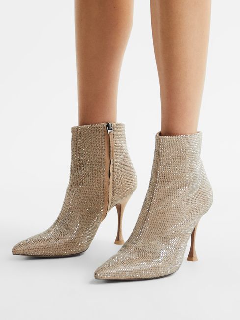 Clement Crystal Point Ankle Boots