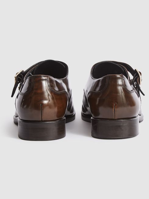 Rivington High Shine Leather Monk Strap Shoes
