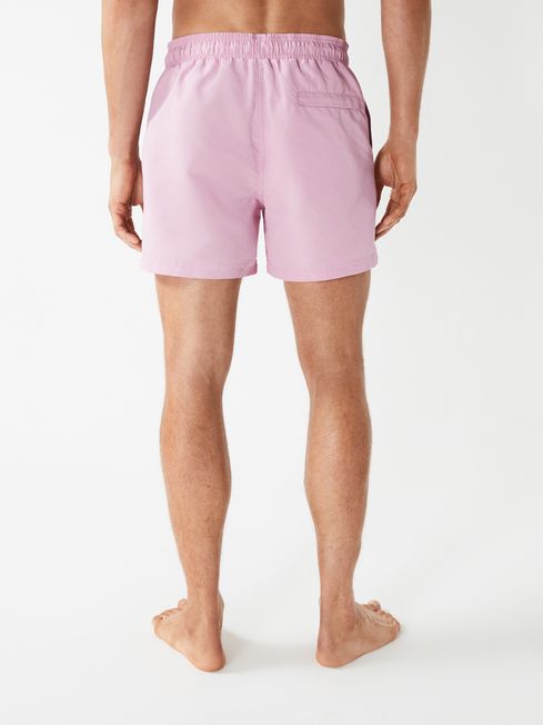 Wave Plain Drawstring Swim Shorts