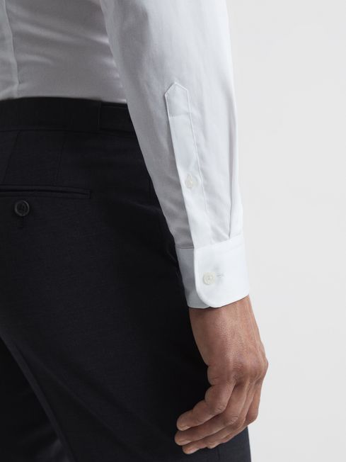 Remote Cotton Satin Slim Fit Shirt