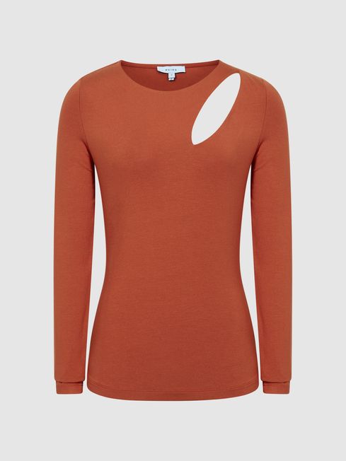 Aubrey Cut-Out Long Sleeve Top