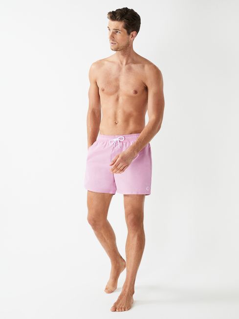 Wave Plain Drawstring Swim Shorts