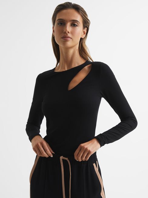 Aubrey Cut-Out Long Sleeve Top