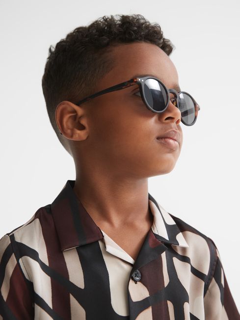 Rico Abstract Print Cuban Collar Shirt