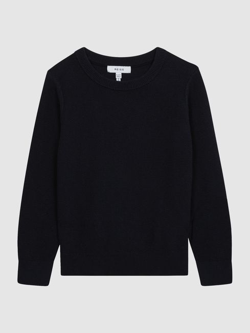 Brookes Stitch Interest Crew Neck Jumper