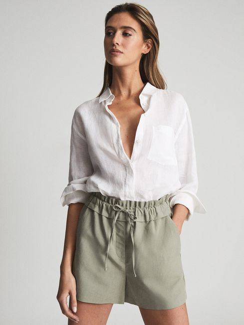 Macey Linen Pull On Shorts