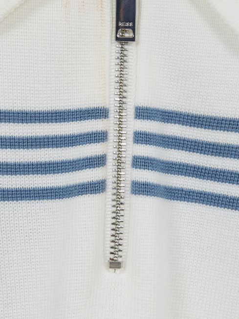 Sergant Half Zip Stripe Detail Polo T-Shirt