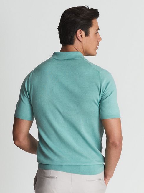 Duchie Merino Wool Open Collar Polo Shirt
