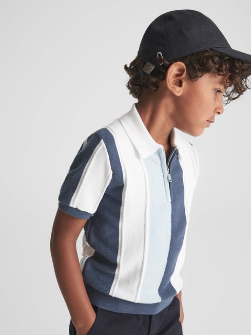 Herald Half Zip Colourblock Polo T-Shirt