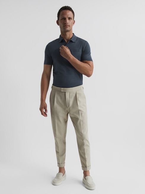 Hendrix Mercerised Knitted Collar Polo