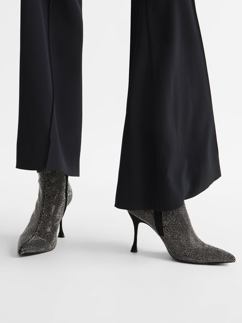 Clement Crystal Point Ankle Boots