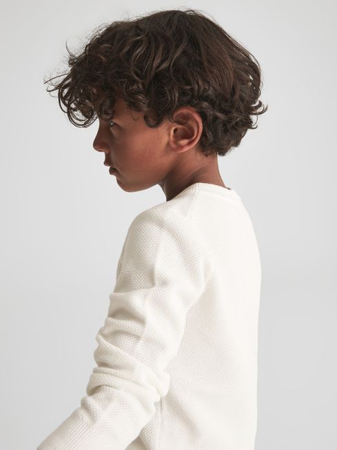 Brookes Stitch Interest Crew Neck Jumper